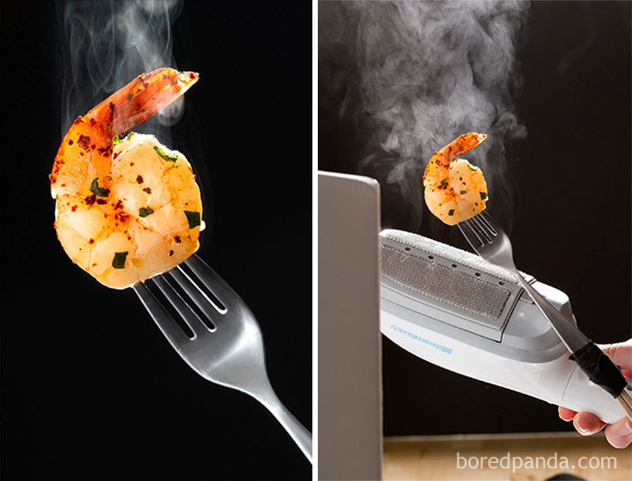 Fotos originales y creativas: Efecto humo en la comida