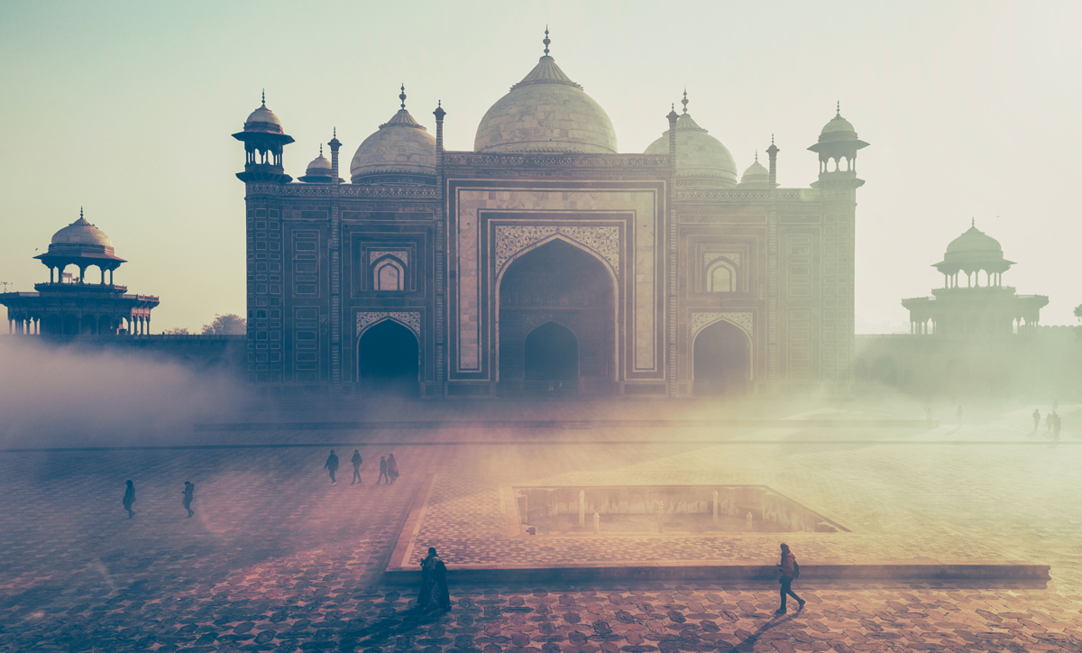 Fotografiar monumentos: Taj Mahal con niebla