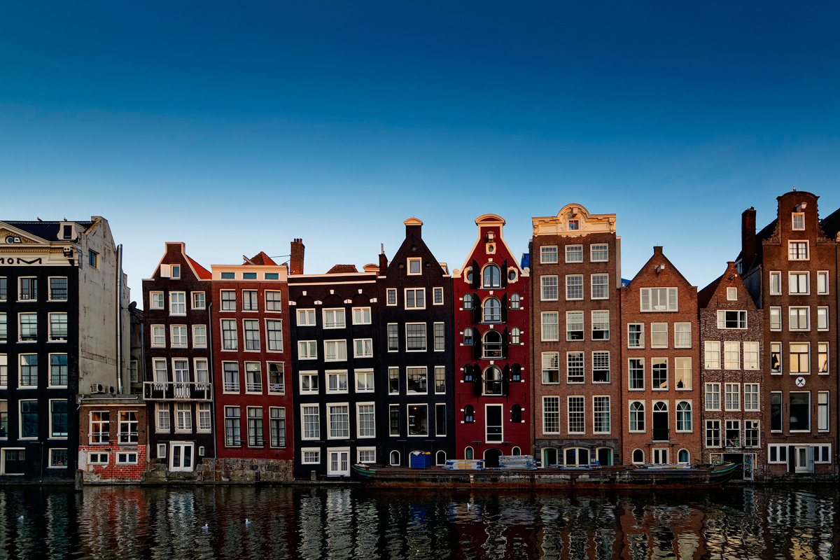 Triangle de Rembrandt : vues des maisons d'Amsterdam
